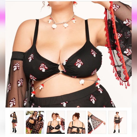 iHeartRaves Mushroom Magic Top with Sleeves Sz 3x - Picture 3 of 10